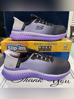 Skechers Women’s Hands Free Slip-ins Work: Tilido - Ombray safety shoes Size 8.5